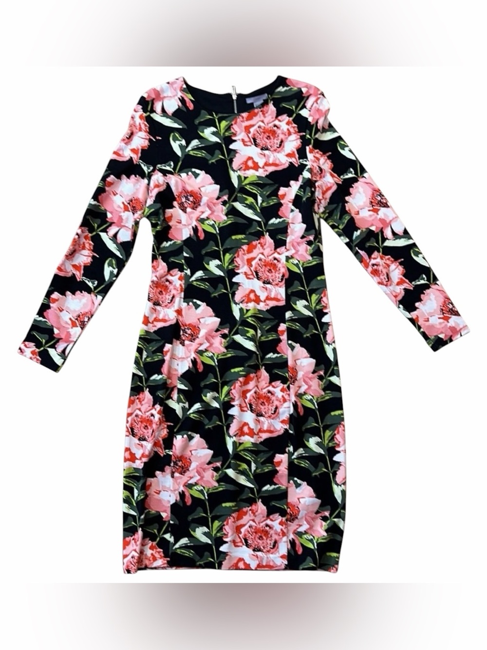 H&M Floral Print Midi Long Sleeve Dress